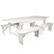 Flash Furniture 8'x40" White Table/4 Bench Set XA-FARM-2-WH-GG - alternate 6